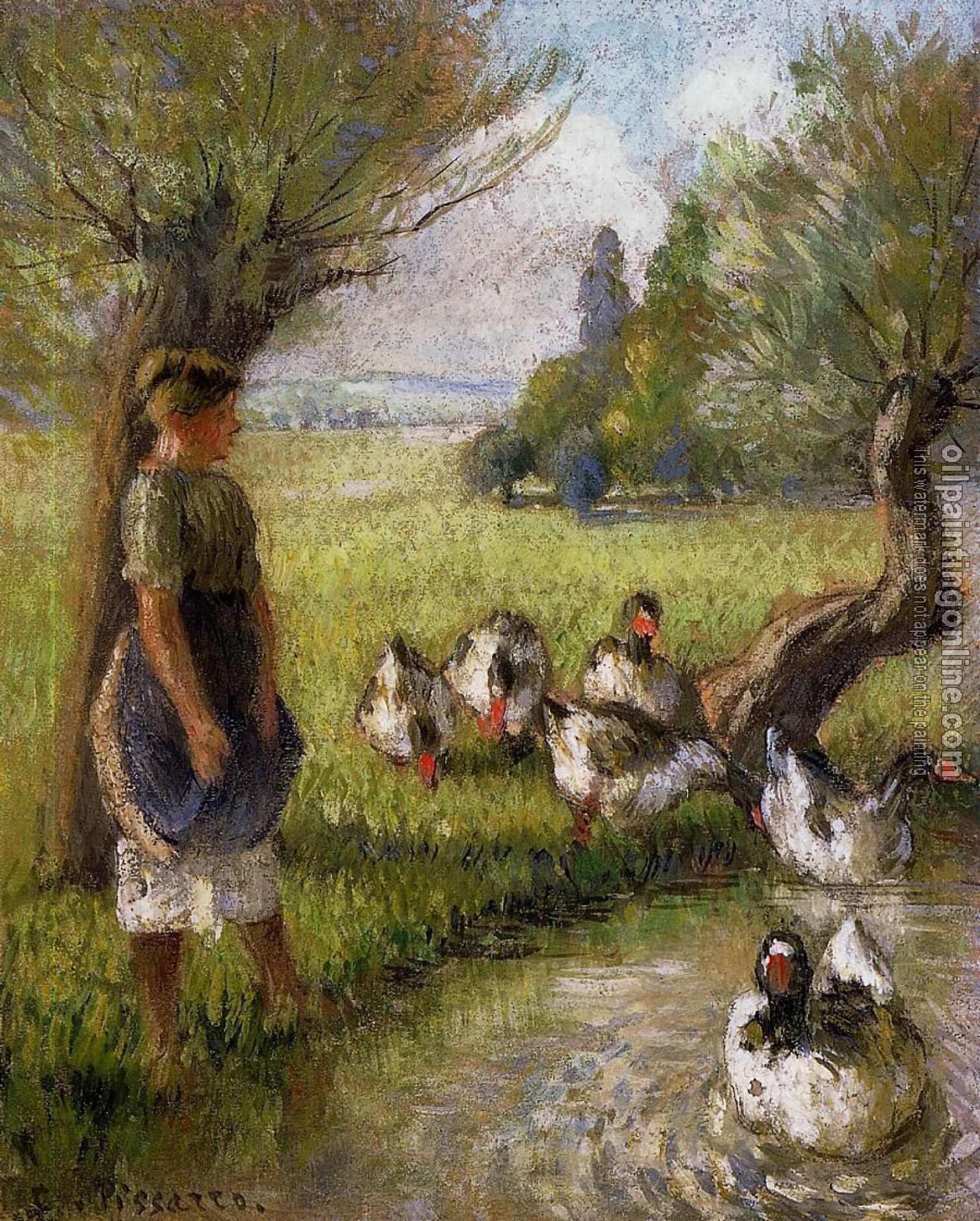 Pissarro, Camille - Goose Girl